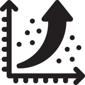 Symbol für Automatisierung betrieblicher Abläufe – ein Diagramm mit hervorgehobenen Bereichen zur Darstellung von Effizienzsteigerung.